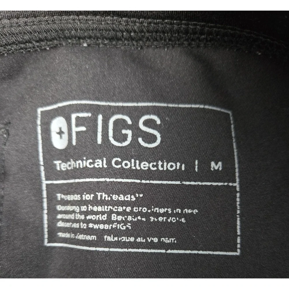 FIGS Basic Scrub Pants Men's Size M Black With Drawstring Work‎ Career Medical